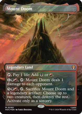 Mount Doom (Borderless) (Surge Foil) (HOC - The Hobbit: Eternal-Legal Foil)