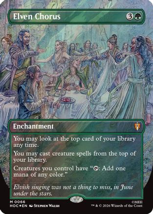 Elven Chorus (Borderless) (Surge Foil) (HOC - The Hobbit: Eternal-Legal Foil)