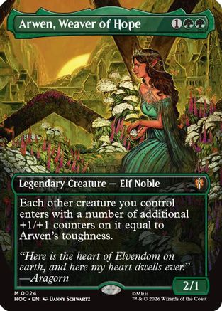Arwen, Weaver of Hope (Borderless) (HOC-024) [The Hobbit: Eternal-Legal]