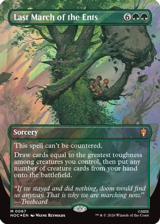 Last March of the Ents (Borderless) (Surge Foil) (HOC - The Hobbit: Eternal-Legal Foil)