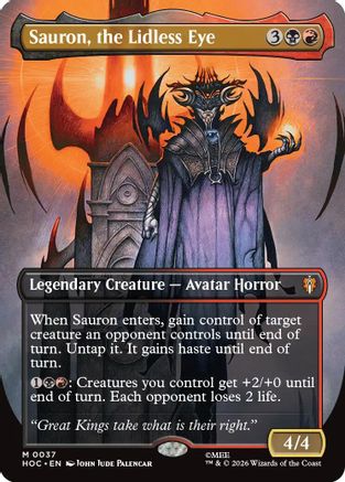 Sauron, the Lidless Eye (Borderless) (HOC-037) [The Hobbit: Eternal-Legal]