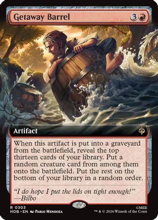 Getaway Barrel (Extended Art) (HOB - The Hobbit: Eternal-Legal Foil)