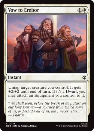 Vow to Erebor (HOB - The Hobbit)