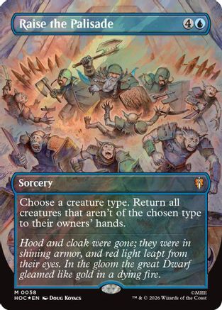 Raise the Palisade (Borderless) (Surge Foil) (HOC - The Hobbit: Eternal-Legal Foil)