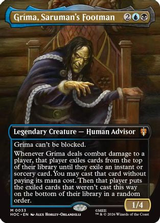 Grima, Saruman's Footman (Borderless) (HOC - The Hobbit: Eternal-Legal Foil)