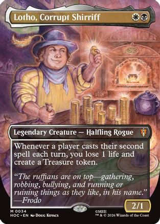 Lotho, Corrupt Shirriff (Borderless) (HOC - The Hobbit: Eternal-Legal Foil)