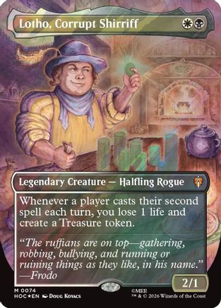 Lotho, Corrupt Shirriff (Borderless) (Surge Foil) (HOC - The Hobbit: Eternal-Legal Foil)