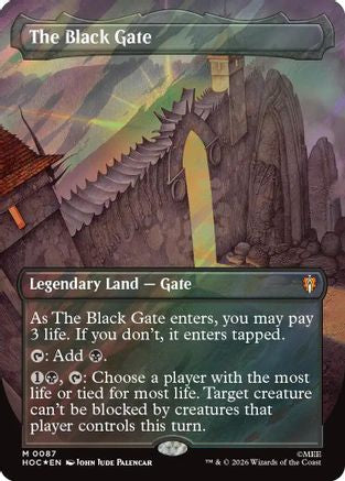 The Black Gate (Borderless) (Surge Foil) (HOC - The Hobbit: Eternal-Legal Foil)