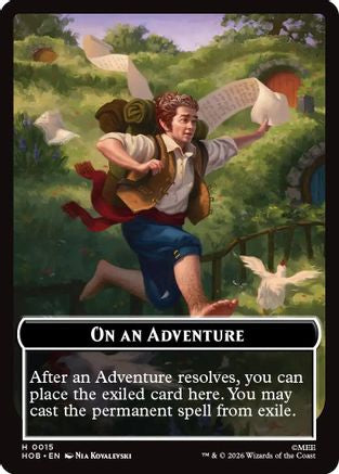 On an Adventure // Enduring Story Double Sided Token [The Hobbit]