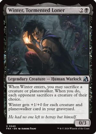 Winter, Tormented Loner [Reality Fracture]