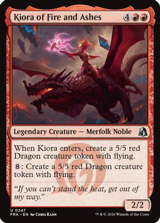 Kiora of Fire and Ashes [Reality Fracture] Foil