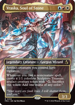 Vraska, Soul of Stone (Borderless) [Reality Fracture] Foil
