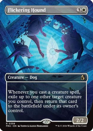 Flickering Hound (Borderless) [Reality Fracture] Foil