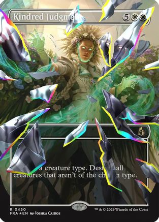 Kindred Judgment (Borderless) (Facet Foil) [Reality Fracture] Foil