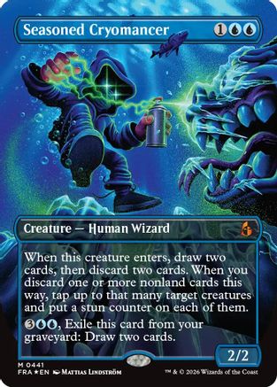 Seasoned Cryomancer (Borderless) (0441) [Reality Fracture] Foil