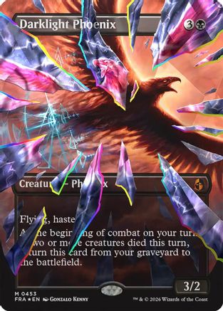 Darklight Phoenix (Borderless) (Facet Foil) (0453) [Reality Fracture] Foil
