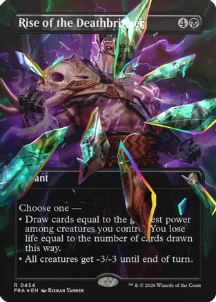 Rise of the Deathbringer (Borderless) (Facet Foil) [Reality Fracture] Foil