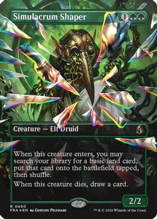 Simulacrum Shaper (Borderless) (Facet Foil) [Reality Fracture] Foil
