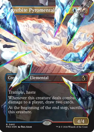 Frostbite Pyromental (Borderless) (Facet Foil) [Reality Fracture] Foil