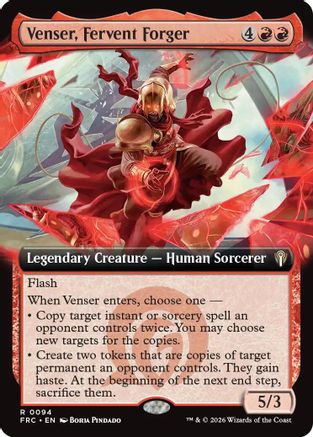 Venser, Fervent Forger (Extended Art) [Commander: Reality Fracture]