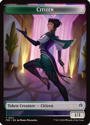 Citizen // The Monarch Double-Sided Token [Commander: Reality Fracture]