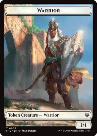 Warrior // Shark Double-Sided Token [Commander: Reality Fracture]