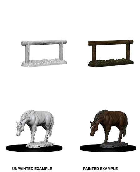 D&D Nolzur`s Marvelous Unpainted Miniatures: W10 Horse and Hitch