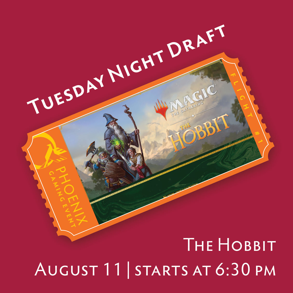 Tuesday Night Draft - The Hobbit | August 11 Ticket