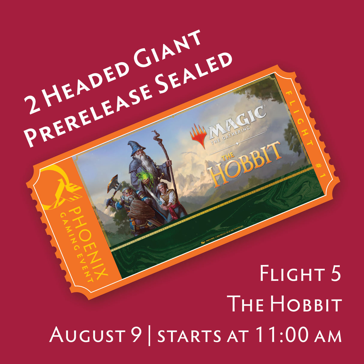 Magic the Gathering: The Hobbit Prerelease Flight 5 (2 Headed Giant)