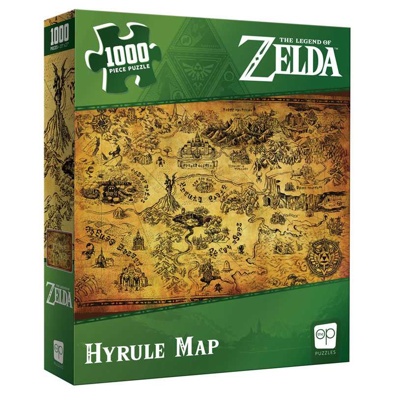 Legend of Zelda Hyrule Map 1000 Piece Jigsaw Puzzle