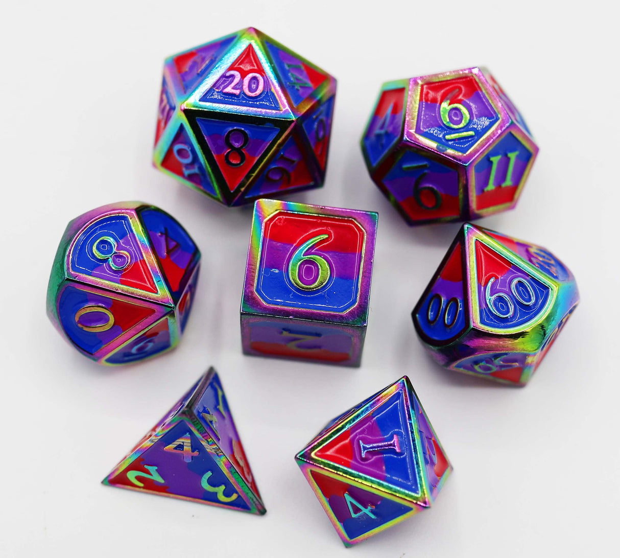 Bisexual Pride Flag - Metal Dice Set