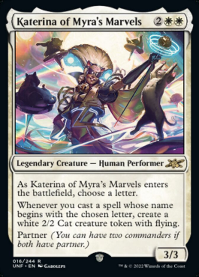 mtg everyone's invited bonus card Katerina of Myra's Marvels [Unfinity]