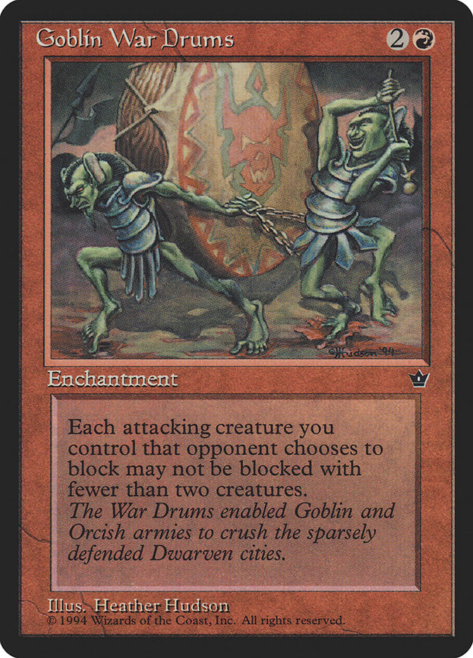 mtg fallen empires card prices Goblin War Drums (Heather Hudson) [Fallen Empires]