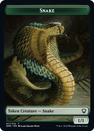 Human // Snake Double-Sided Token [Dominaria United Commander Tokens]