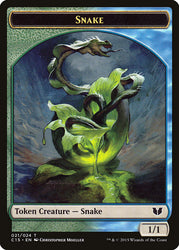 Snake (021) // Saproling Double-Sided Token [Commander 2015 Tokens]
