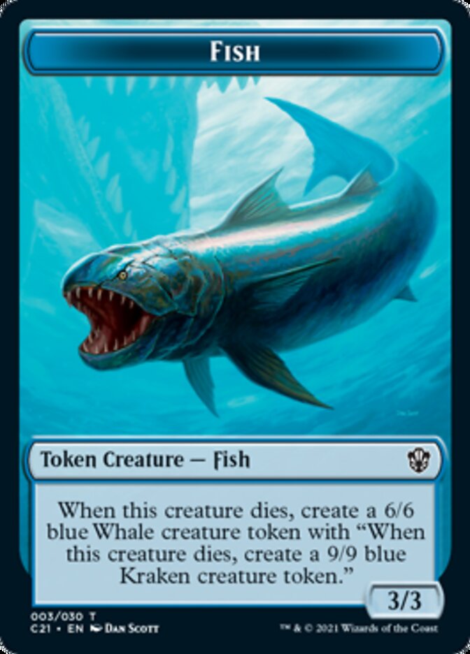 Beast (010) // Fish Double-Sided Token [Commander 2021 Tokens]