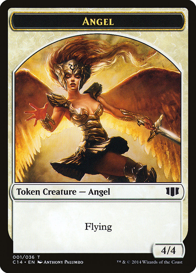 Angel // Cat Double-Sided Token [Commander 2014 Tokens]