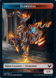 Elemental // Lukka, Wayward Bonder Emblem Double-Sided Token [Strixhaven: School of Mages Tokens]