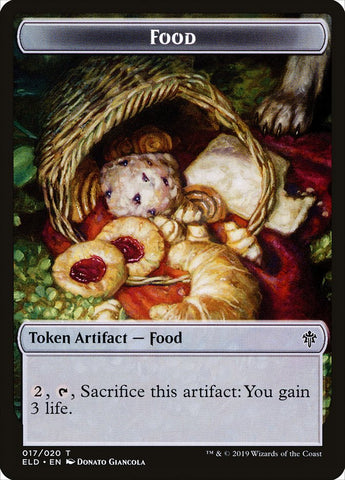 Bear // Food (17) Double-Sided Token [Throne of Eldraine Tokens]