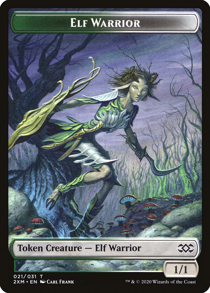 Copy // Elf Warrior Double-Sided Token [Double Masters Tokens]