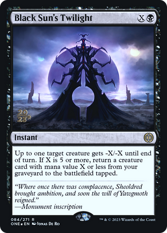 Black Sun's Twilight [Phyrexia: All Will Be One Prerelease Promos]