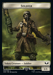 Soldier (004) // Vanguard Suppressor Double-Sided Token (Surge Foil) [Warhammer 40,000 Tokens]