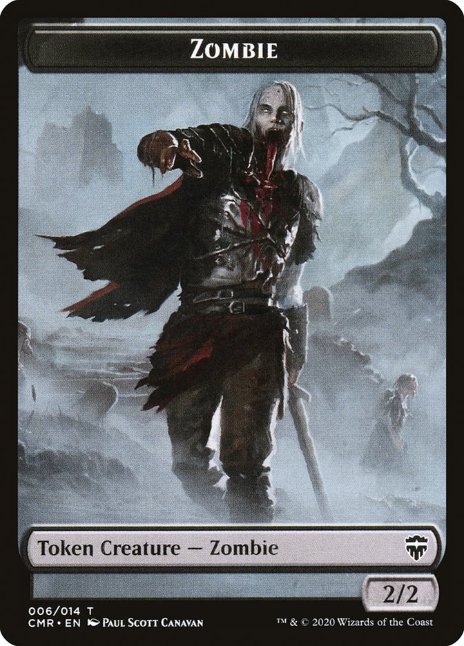 Treasure // Zombie Double-Sided Token [Commander Legends Tokens]