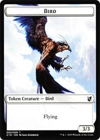 Bird (002) // Sculpture Double-Sided Token [Commander 2019 Tokens]
