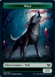Blood // Wolf (014) Double-Sided Token [Innistrad: Crimson Vow Tokens]