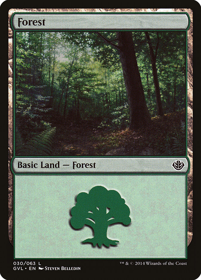 Forest (30) (Garruk vs. Liliana) [Duel Decks Anthology]
