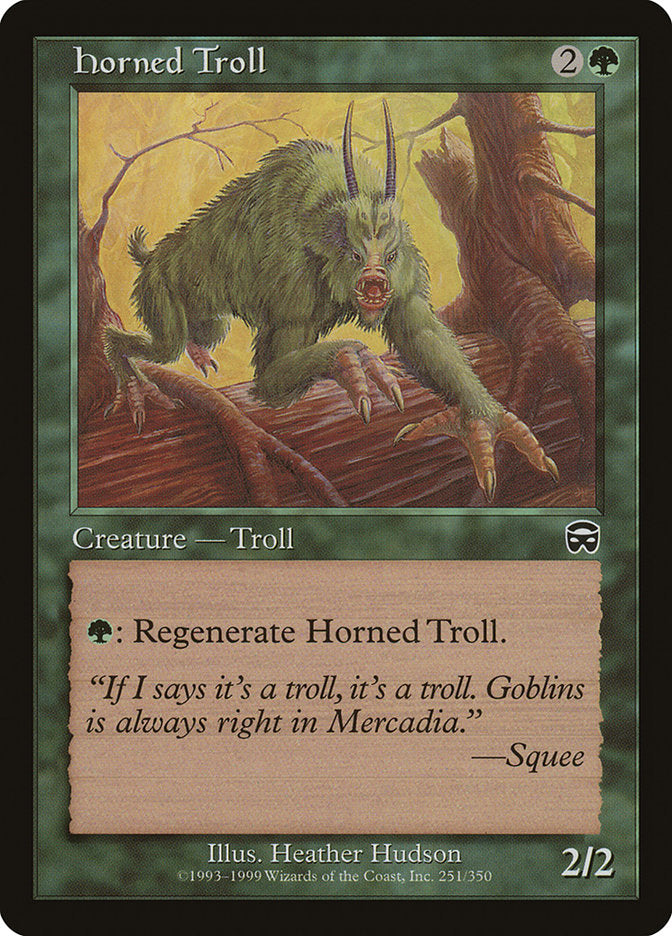 troll mtg cards Horned Troll [Mercadian Masques]