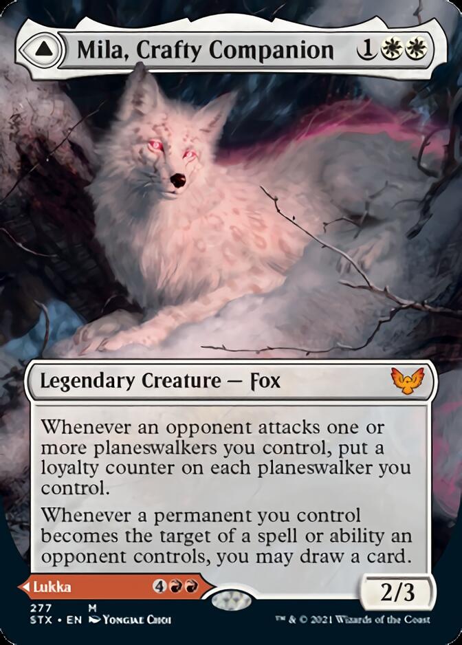 Mila, Crafty Companion // Lukka, Wayward Bonder (Borderless) [Strixhav