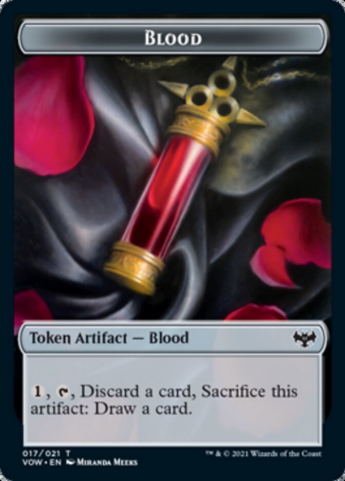 Blood // Boar Double-Sided Token [Innistrad: Crimson Vow Tokens]