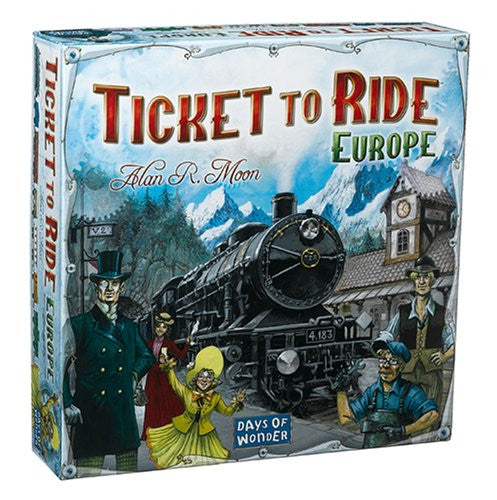 "Ticket to Ride" Europe is the next installment in our best-selling train adventure series.  Players collect cards of various types of train cards, and use them to build stations, pass through tunnels and onto ferries, and lay claim to railway routes throughout Europe.  



Ticket to Ride" Europe is elegantly simple, can be learned in 5 minutes, and appeals to both families and experienced gamers.  This box contains a complete new game and does not requiere the original Ticket to Ride"